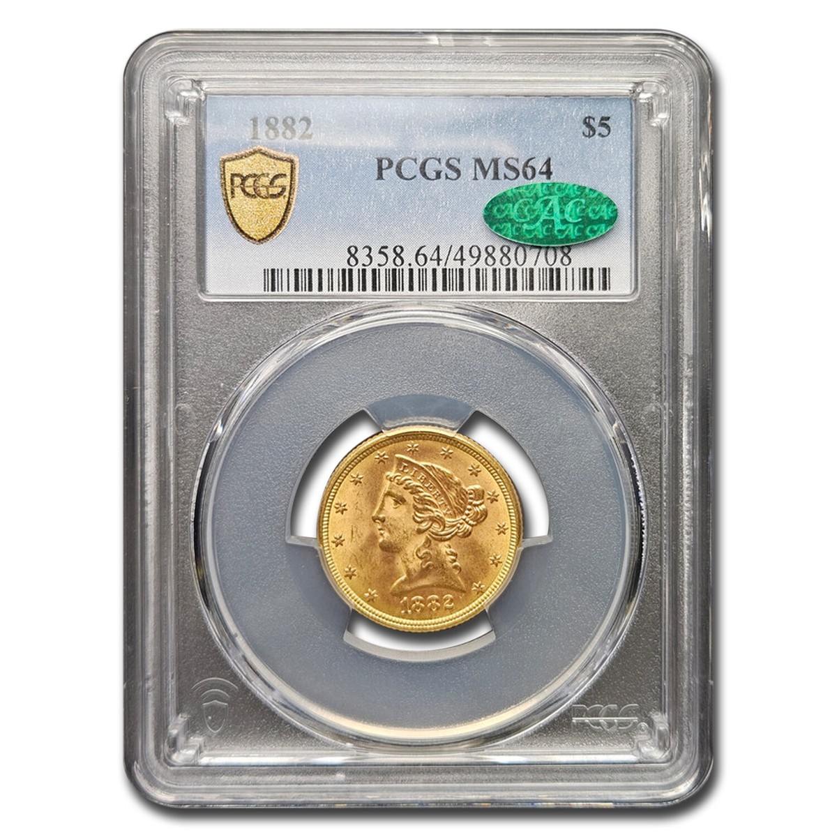 $5 MS-64 Liberty Half Eagle Gold Coin (NGC or PCGS)