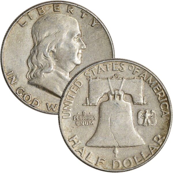 $10 Face Value Franklin Half Dollars 90% Silver