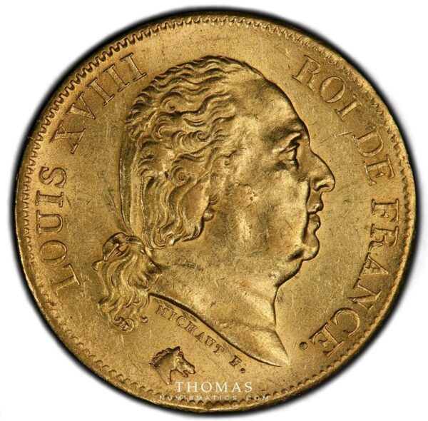 Gold 40 Francs Louis XVIII