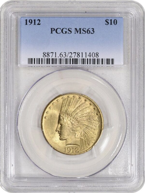 $10 Indian Eagle Gold Coin MS63 NGC or PCGS