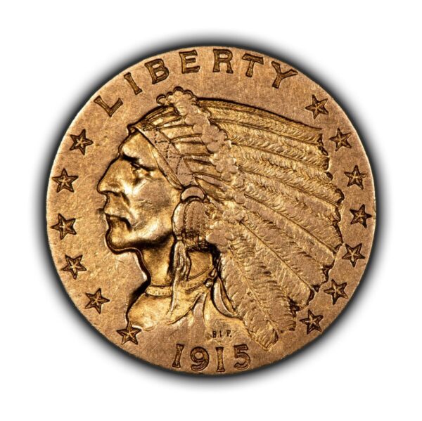 $2.50 Indian Quarter Eagle Gold Coin (VF+)