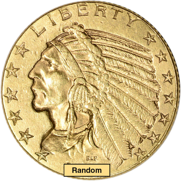 $5 Indian Half Eagle Gold Coin (Cleaned/Jewelry Grade)