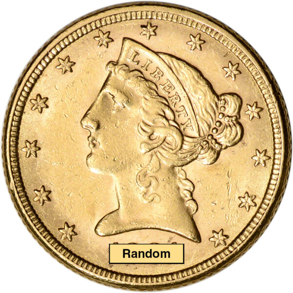$5 Liberty Half Eagle Gold Coin (AU)